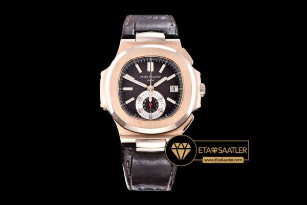 PP0210A -  5980 Nautilis Chrono 18K Wrapped RGLE Brown BP A7750 - 11.jpg